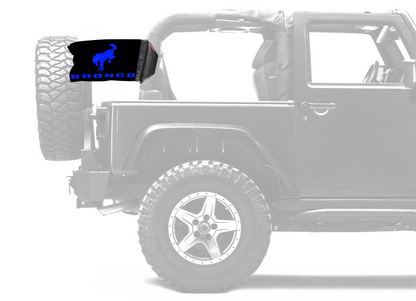 Bucking Bronco 12"x18" Forever Wave Flag for Jeep Wrangler JK 2-Door 2007-2018