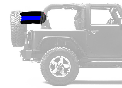 Thin Blue Line 12"x18" Forever Wave Flag for Jeep Wrangler TJ 1996-2006