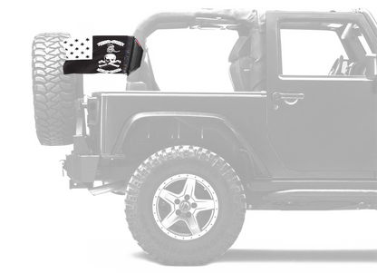Veterans Exempt 12"x18" Forever Wave Flag for Jeep Wrangler JLU 4-Door 2018-Present