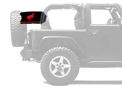 Bucking Bronco 12"x18" Forever Wave Flag for Jeep Wrangler JLU 4-Door 2018-Present