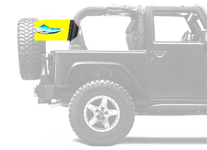 Dolphin 12"x18" Forever Wave Flag for Jeep Wrangler JLU 4-Door 2018-Present