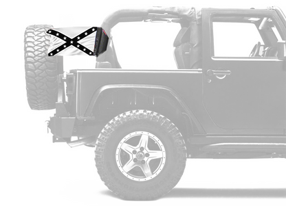Confederate Subdued 12"x18" Forever Wave Flag for Jeep Wrangler JKU 4-Door 2007-2018