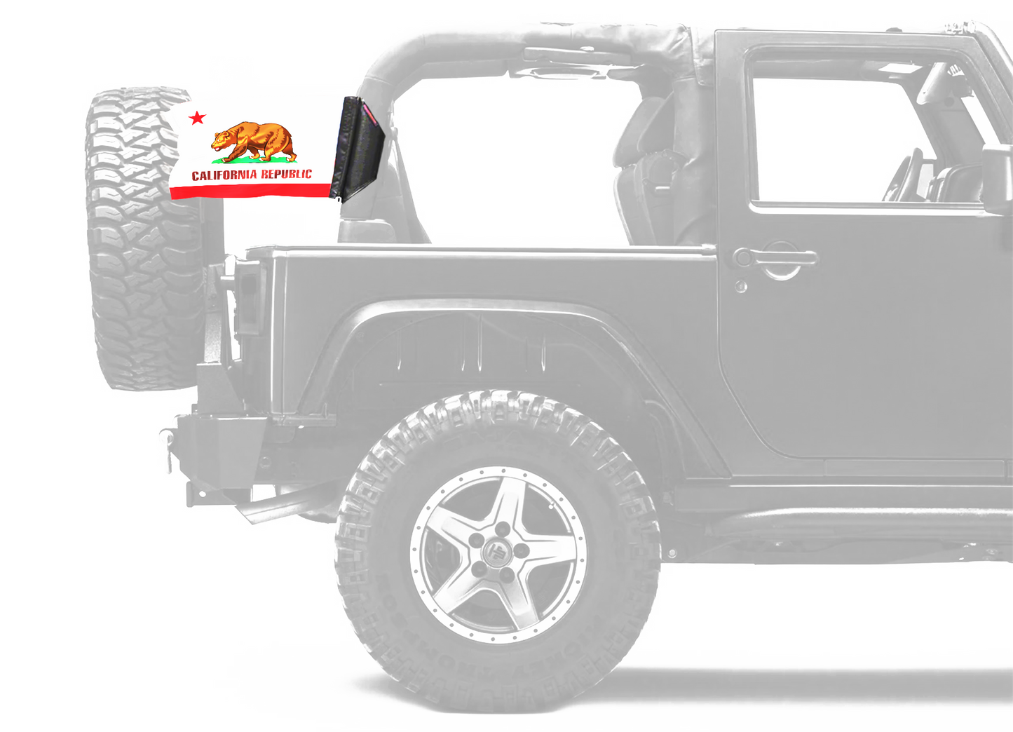 State Flag California 12"x18" Forever Wave Flag for Jeep Wrangler TJ 1996-2006