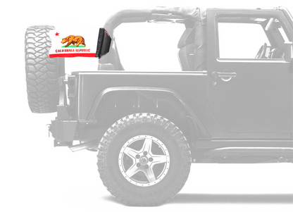 State Flag California 12"x18" Forever Wave Flag for Jeep Wrangler JKU 4-Door 2007-2018