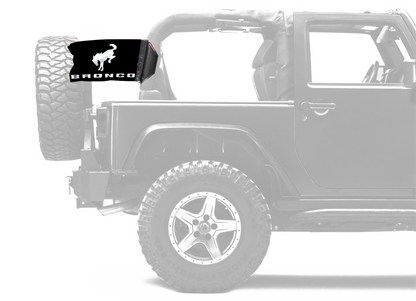 Bucking Bronco 12"x18" Forever Wave Flag for Jeep Wrangler JLU 4-Door 2018-Present