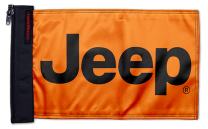 Jeep Safety Orange SQ12"x18" Forever Wave Flag for Jeep Wrangler JKU 4-Door 2007-2018