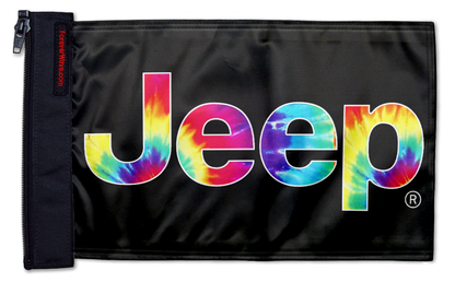 Jeep Tie Dye 12"x18" Forever Wave Flag for Jeep Wrangler JKU 4-Door 2007-2018