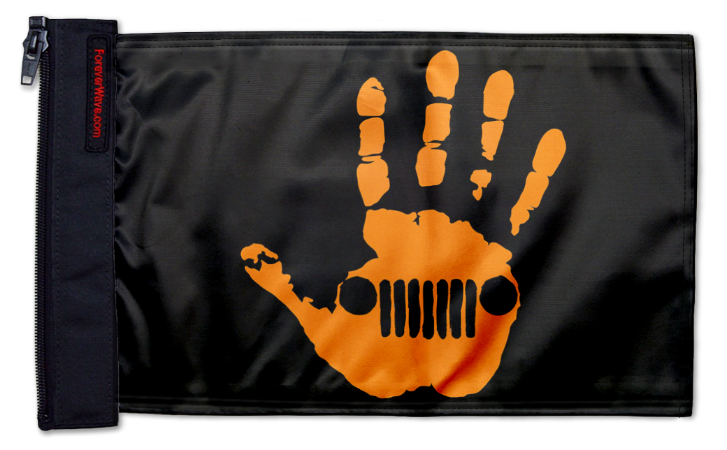 Jeep Wave 12"x18" Forever Wave Flag for Jeep Wrangler JKU 4-Door 2007-2018