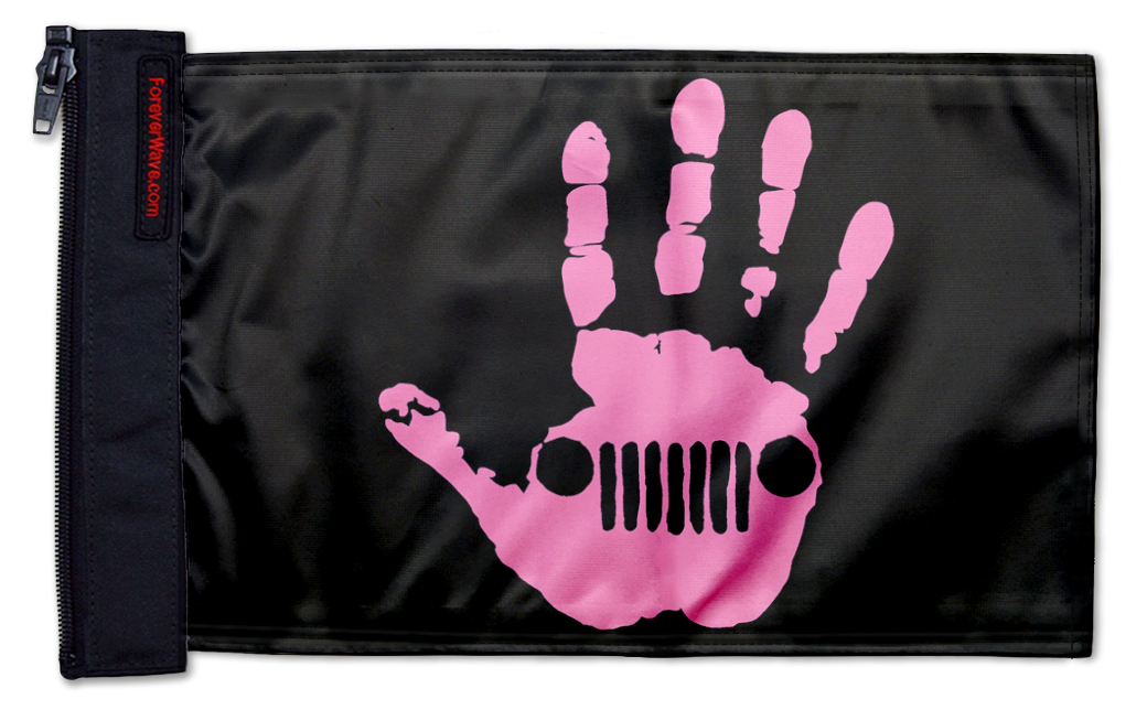 Jeep Wave 12"x18" Forever Wave Flag for Jeep Wrangler JLU 4-Door 2018-Present