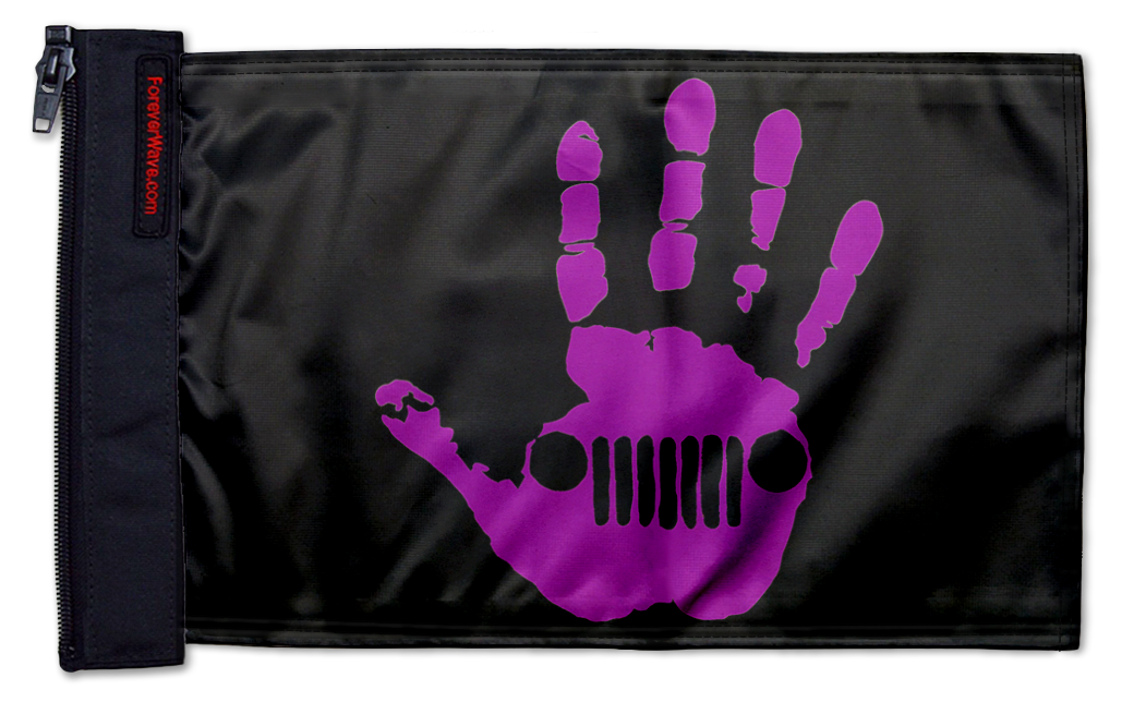 Jeep Wave 12"x18" Forever Wave Flag for Jeep Wrangler JLU 4-Door 2018-Present