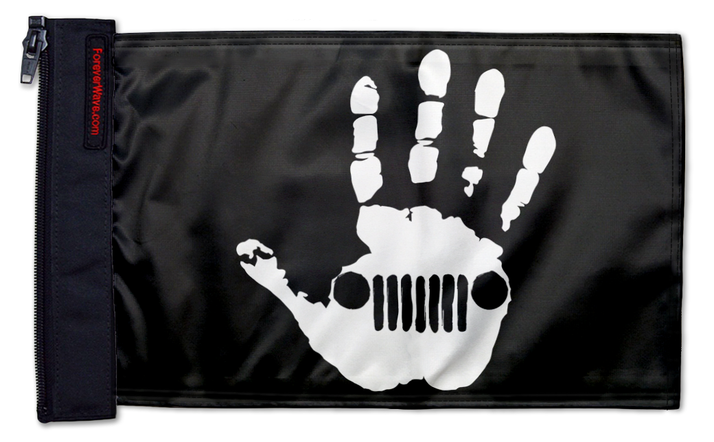 Jeep Wave 12"x18" Forever Wave Flag for Jeep Wrangler JKU 4-Door 2007-2018
