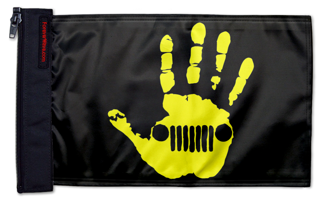 Jeep Wave 12"x18" Forever Wave Flag for Jeep Wrangler JLU 4-Door 2018-Present