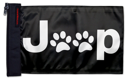 Jeep Paws 12"x18" Forever Wave Flag for Jeep Wrangler JLU 4-Door 2018-Present