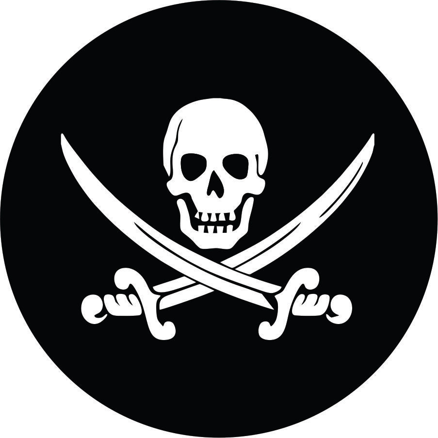 Jolly Roger Pirate Skull and Swords Spare Tire Cover