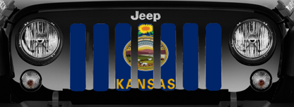 Kansas State Flag Grille Insert
