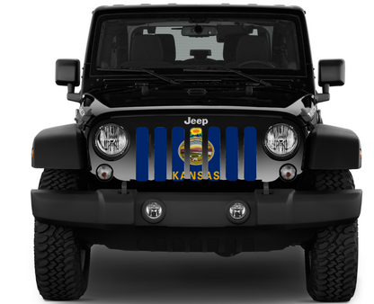 Kansas State Flag Grille Insert