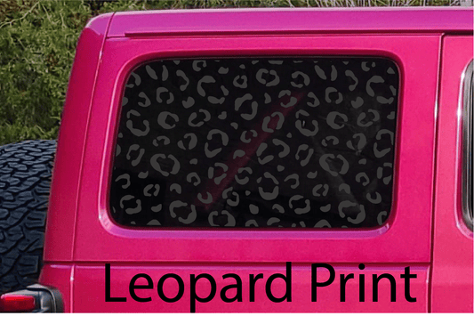Leopard Print Rear Windows Graphics