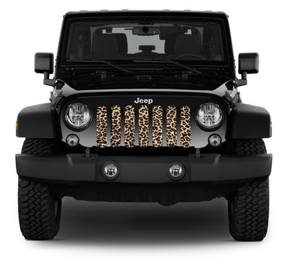 Leopard Print Jeep Grille Insert