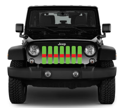 Lime Green Red Line Grille Insert