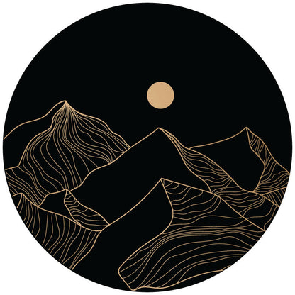 Linear Mountain Landscape Spare Tire Cover for Campers, RV, Jeep, Bronco, Van, & More