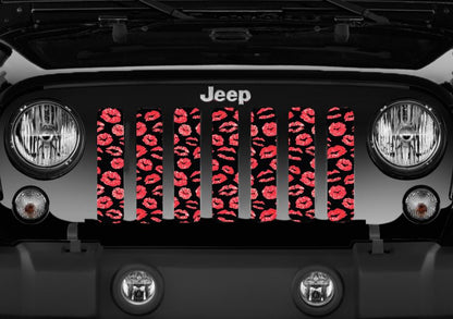 Red Lip Kisses Grille Insert
