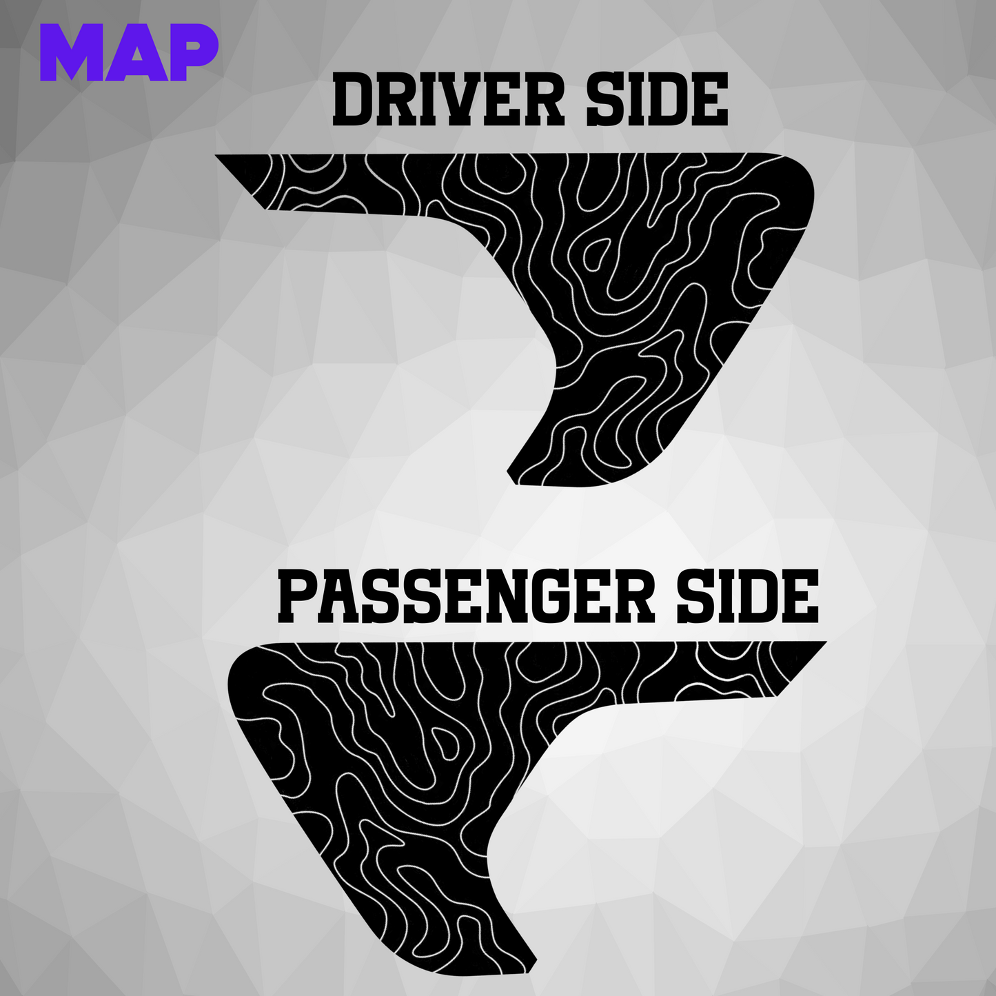 Fender Vent Decal- Map Style
