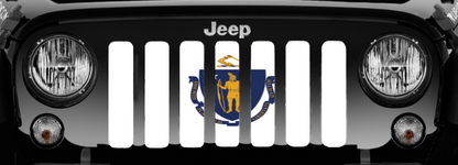 Massachusetts State Flag Grille Insert