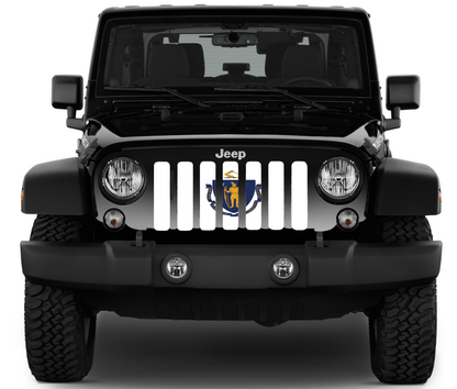 Massachusetts State Flag Grille Insert