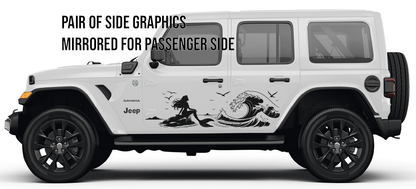 Mermaid and Wave Side Graphics- Style 2