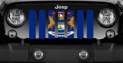 Michigan State Flag Grille Insert