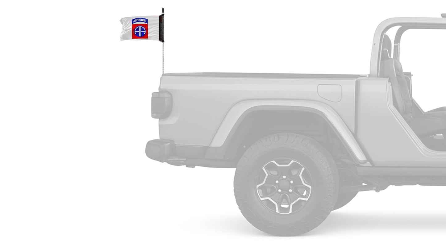 Airborne 82nd Division 12"x18" Forever Wave Flag for Jeep Wrangler JKU 4-Door 2007-2018