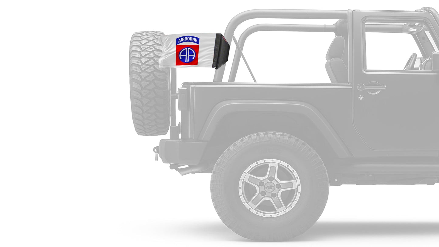 Airborne 82nd Division 12"x18" Forever Wave Flag for Jeep Wrangler JKU 4-Door 2007-2018