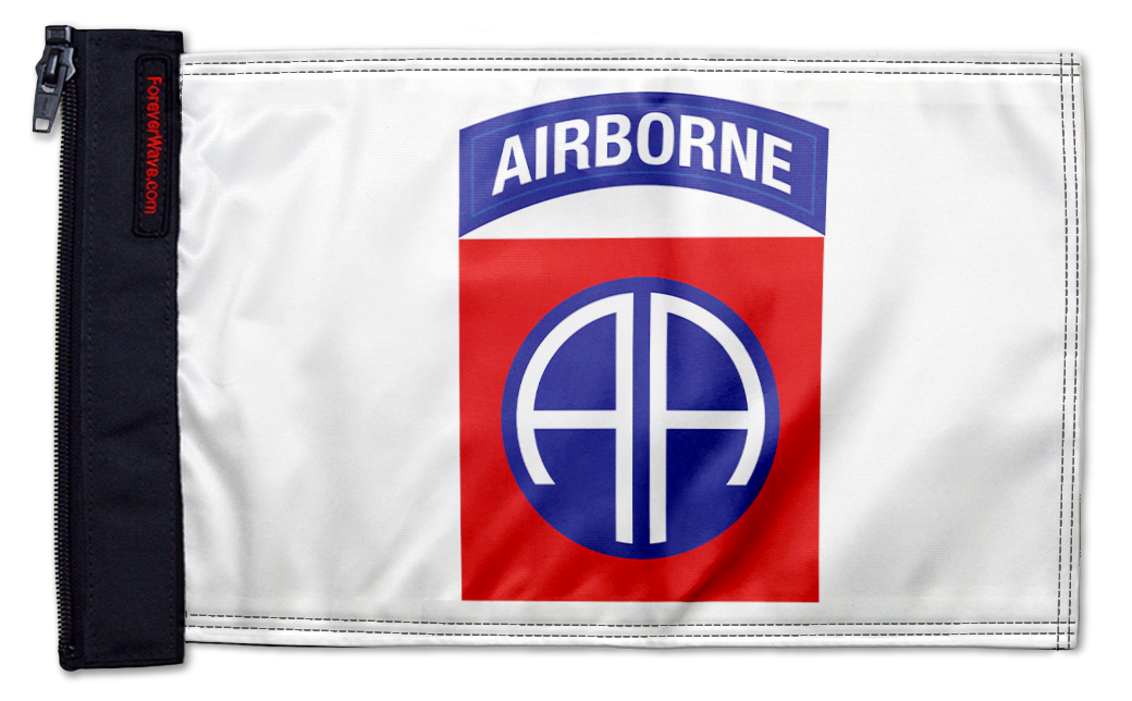 Airborne 82nd Division 12"x18" Forever Wave Flag for Jeep Wrangler JKU 4-Door 2007-2018