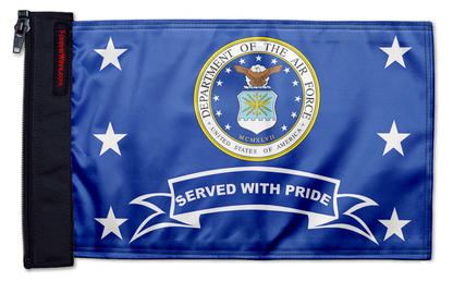 Air Force Served With Pride 12"x18" Forever Wave Flag for Jeep Wrangler JLU 4-Door 2018-Present