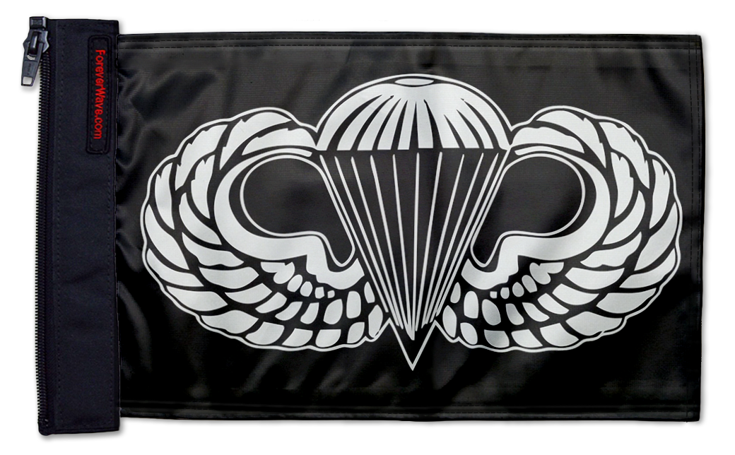 Airborne 12"x18" Forever Wave Flag for Jeep Wrangler JKU 4-Door 2007-2018