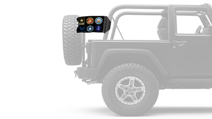 Armed Forces 12"x18" Forever Wave Flag for Jeep Wrangler YJ 1986-1995