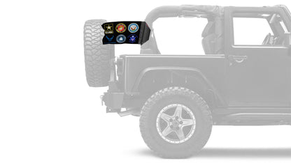 Armed Forces 12"x18" Forever Wave Flag for Jeep Wrangler JLU 4-Door 2018-Present