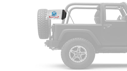 Army 12"x18" Forever Wave Flag for Jeep Wrangler JKU 4-Door 2007-2018