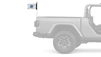 Coast Guard 12"x18" Forever Wave Flag for Jeep Wrangler JLU 4-Door 2018-Present