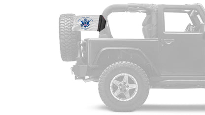 Coast Guard 12"x18" Forever Wave Flag for Jeep Wrangler JLU 4-Door 2018-Present