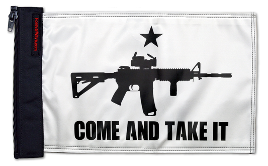 Gonzales Machine Gun 12"x18" Forever Wave Flag for Jeep Wrangler JK 2-Door 2007-2018