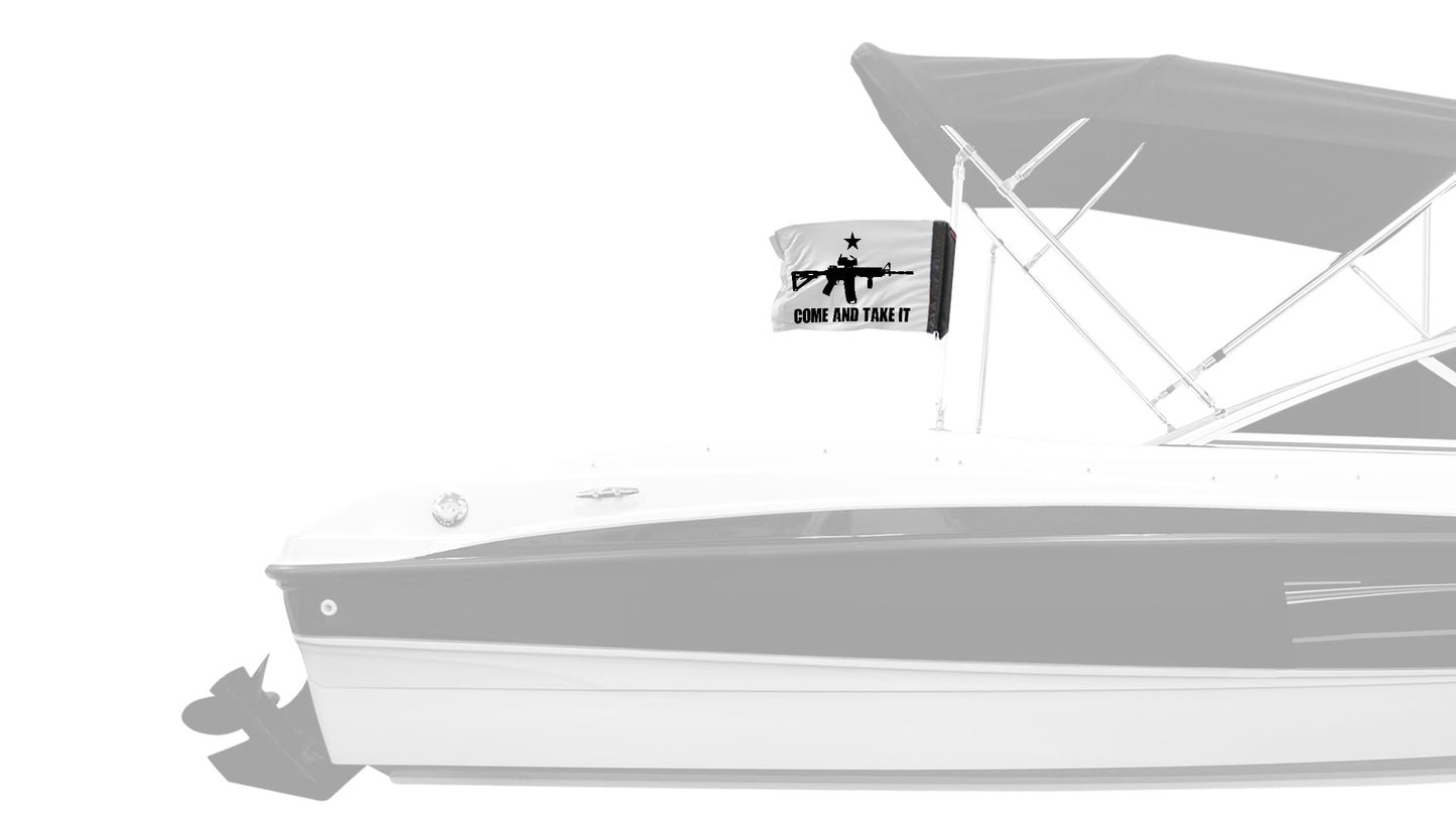 Gonzales Machine Gun 12"x18" Forever Wave Flag