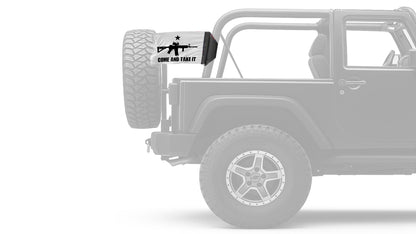 Gonzales Machine Gun 12"x18" Forever Wave Flag for Jeep Wrangler JKU 4-Door 2007-2018