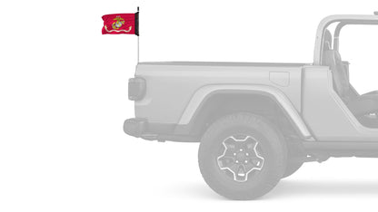 Marines 12"x18" Forever Wave Flag for Jeep Wrangler JLU 4-Door 2018-Present