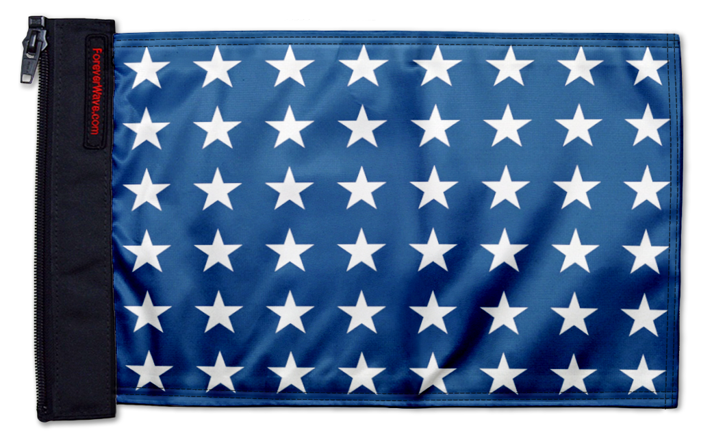 Naval Jack 12"x18" Forever Wave Flag for Jeep Wrangler JLU 4-Door 2018-Present