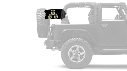 Navy Chief Petty Officers 12"x18" Forever Wave Flag for Jeep Wrangler YJ 1986-1995