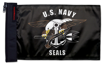 Navy Seals 12"x18" Forever Wave Flag for Jeep Wrangler JLU 4-Door 2018-Present