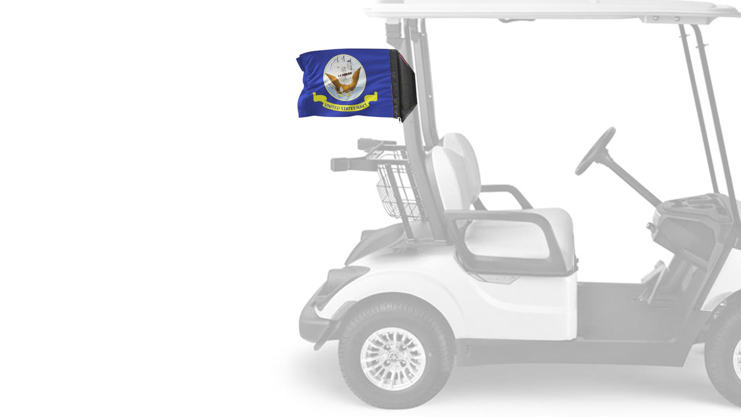 Navy 12"x18" Forever Wave Flag