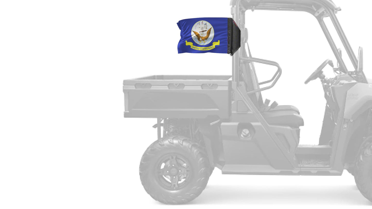 Navy 12"x18" Forever Wave Flag