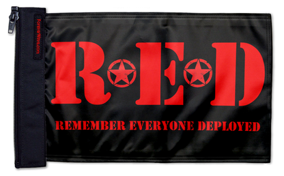 Remember Everyone Deployed 12"x18" Forever Wave Flag for Jeep Wrangler JKU 4-Door 2007-2018